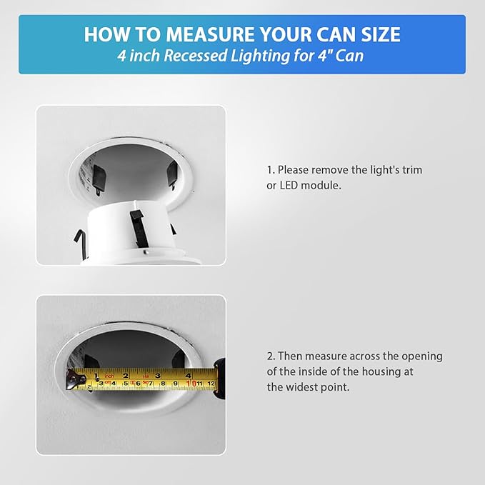 LVWIT Black LED Recessed Light 4 Inch, Can Lights Color Selectable 2700/3000/4000/5000/6000K 5CCT, 6W=85W,700LM,Dimmable Downlight with E26 Conversion Kit, 6 Pack,IC Rated