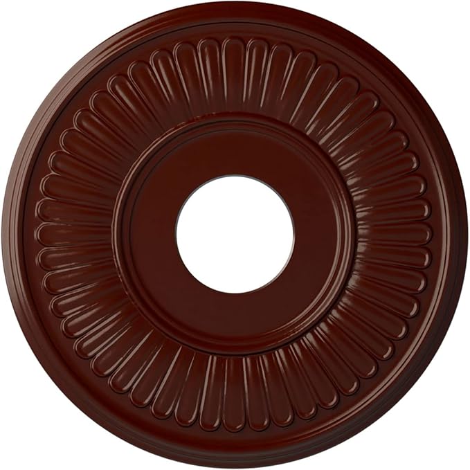 15 3/4"OD x 3 7/8"ID x 3/4"P Berkshire Ceiling Medallion (Fits Canopies up to 7"), Hand-Painted Brushed Mahogany