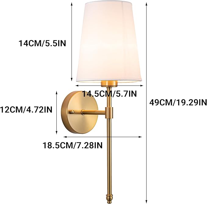 YHCDLAMP Battery Operated Wall Sconce Set of 2, Rechargeable Wall Sconce with 10000mAh Bulb and Remote, Up to 50 Hrs Use, RGB Dimmable Wireless Wall Lights for Living Room Bedroom Hallway