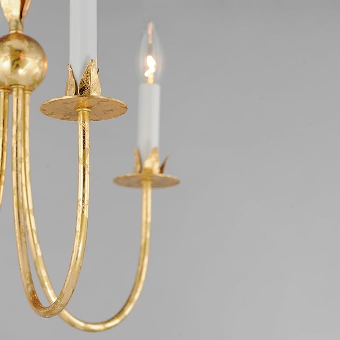 Maxim Lighting Paloma 3-Light Mini Pendant | Gold Leaf Steel Finish | Transitional Indoor Light Fixture | Ideal for Kitchen Islands & Breakfast Nooks | Dimmable | Home Decor Ceiling Fixture | 2883GL