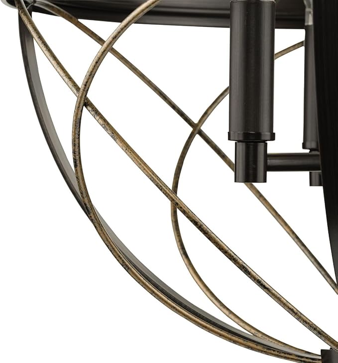 Progress Lighting Brandywine Collection 3-Light Farmhouse Sphere Pendant Light Antique Bronze, 19.75x16.00x16.00