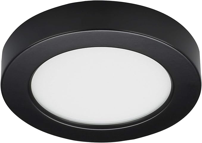 Satco S21526 Transitional LED Flush Mount in Black Finish, 5.00 inches, 5.5-Inches