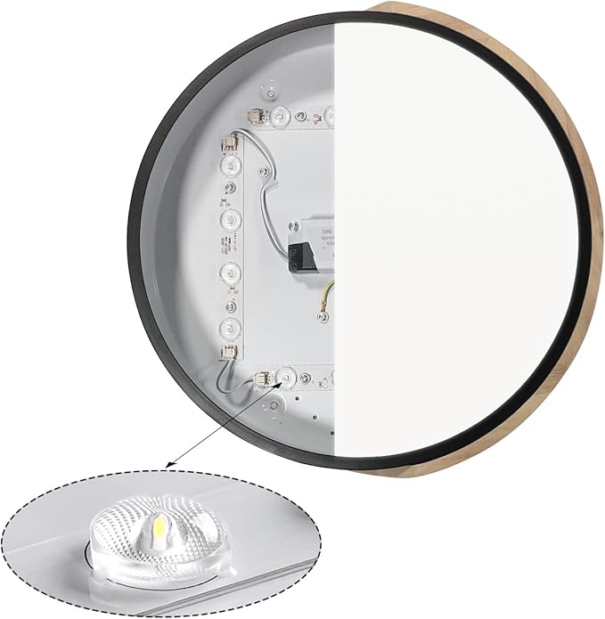 Flush Mount Ceiling Light - Dimmable 3000-6500K with Remote, Modern Black 15.7 inch Light Fixture for Kitchen, Bedroom, Hallway, Living Room