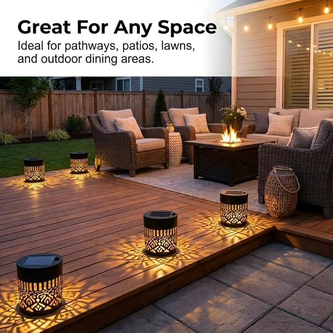 Decorative Solar Mandala Lights, Metal Solar Powered Outdoor Wall Lights Solar Powered Deck Step Stair Light, Waterproof Mandalas Fence Light for Garden Yard Backyard Post Patio Decor (2, Sunflower)