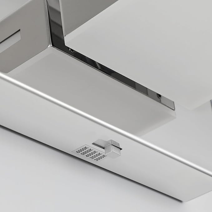 Bathroom Vanity Lighting Fixtures Over Mirror (5-Light, 40-Inch) Dimmable Modern LED Bathroom Wall Lighting Fixtures, Chrome(3000K/3500K/4000K/5000K/6000K)