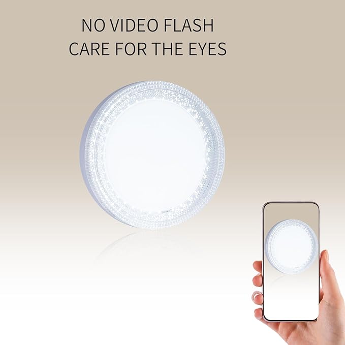 Ultra Thin 7 Inch LED Flush Mount Ceiling Light, 18W 5000K Hardwire Fixture, Round White Lamp for Kitchen Bedroom Hallway