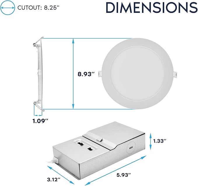 LUXRITE 8-Inch LED Recessed Light with J-Box, Canless Mini Panel Spotlight, 5CCT 2700K-5000K, 13/15/18 Watts, 1050/1250/1500 Lumens, CRI90, Dimmable, 120-277V, IC Rated, Wet Rated ETL Listed (16 Pack)