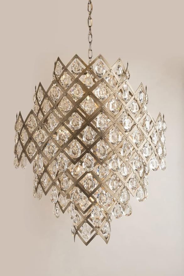 Corbett Lighting Tiara 11-Light Pendant - Vienna Bronze Finish with Clear Crystal Drops