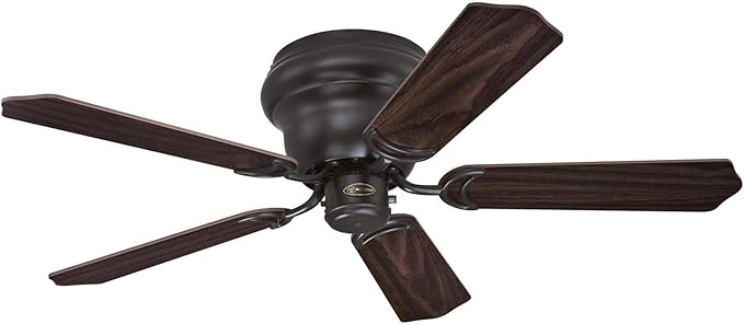 Westinghouse Contempra Trio 42 Inch Ceiling Fan with Light, Indoor Oil Rubbed Bronze Ceiling Fan for Small Rooms, Reversible Blades Dark Cherry/Walnut, LED Bulbs Included