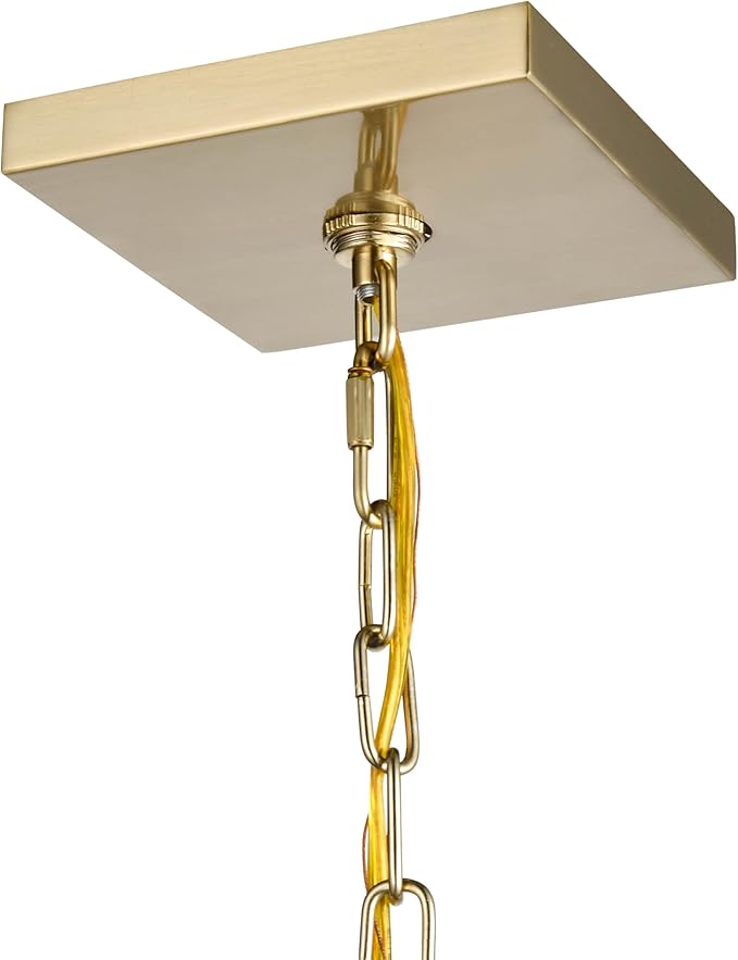 ML Lighting 3234-MG Transitional Four Light Pendant, Champ, Gld Leaf Finish, Modern Gold