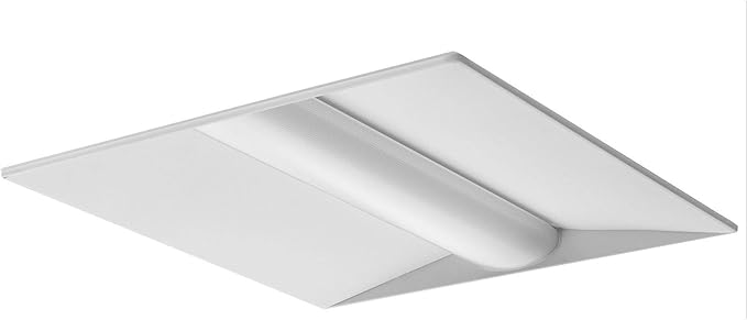 Lithonia Lighting 2x2 LED Troffer Light, BLT Series Low Profile LED Drop in Ceiling Light for Dropped Ceiling with Curved Ribbed Diffuser, 3300 Lumens, 4000K Cool White