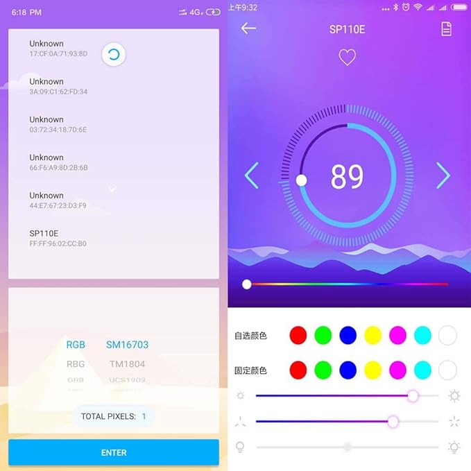 RGBZONE Bluetooth LED Controller, SP110E Pixel LED Light Strips Controller, Smart APP Control for 5V/12V/24V WS2812B WS2813 SK9822 APA102 SK6812 LPD8806 DMX512 1903 RGB/RGBW