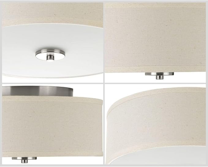 Progress Lighting P3712-09 Inspire Two-Light Semi-Flush, Brushed Nickel
