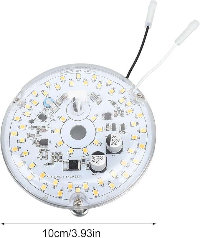Yoidesu 3.93” Ceiling Fan LED Light Replacement, 18W 2000LM 3 Color Dimmable Magnetic LED Retrofit Kit for Ceiling Fan Pendant Light