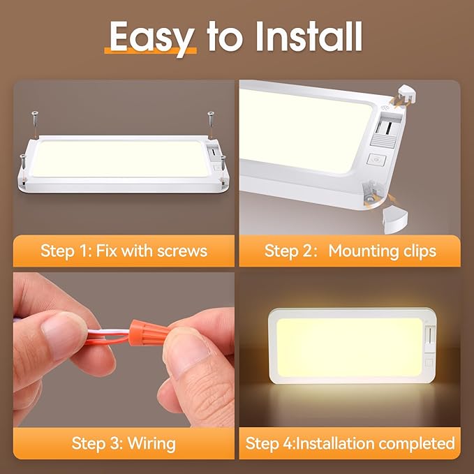 LILTSDRAE RV Lights Interior 1700LM，3 Color 12V Volt Led Light, Super Bright 120 LEDs Dome Light Fixture for RV Accessories/Camper/Car/Trailer/Boat (Frosted Finish/(Cold +Warm+Natural Light) 2PCS)