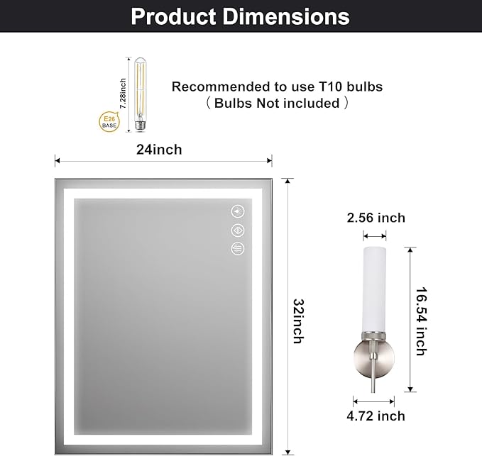 LaLuLa Wall Sconce Set of 2, Brushed Nickel Vanity Light for Bathroom, Knurled Detail, Frosted Glass Cylinder Shade, E26 Base, Hardwired, Up or Down Mount, for Hallway, Bedroom, Living Room