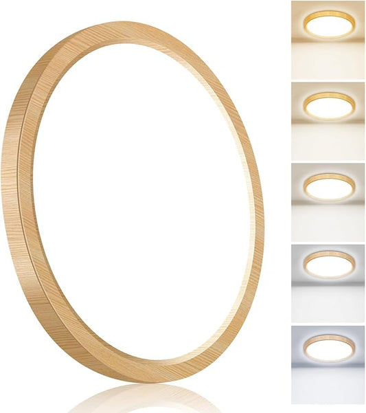 hepside 1PACK Flush Mount LED Ceiling Light Fixture 5CCT 7Inch 15W & 100W Equivalent Closet Light Fixture,Small Round Slim Surface Ceiling Lamp for Hallway,Bathroom,Bedroom,Kitchen,Interior