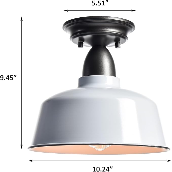 White Ceiling Light Fixture Macarons Indoor Hallway Ceiling Light Kitchen Over Sink Laundry Basement 10 in Barn Outdoor Ceiling Lights for Porch…