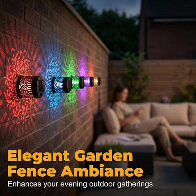 2026 New Decorative Solar Mandala Lights, Solar Mandala Lights Outdoor, Mandala Theme Waterproof Fence Light for Garden, Patio, Deck, Post, Fence Yard Decor (1PC)