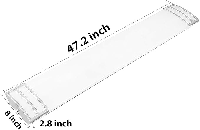 FAITHSAIL 4FT LED Flush Mount Kitchen Light Fixtures 50W 5600lm, 1-10V Dimmable, 4000K, 4 Foot LED Kitchen Lighting Fixtures Ceiling for Craft Room, Laundry, Fluorescent Replacement, 2 Pack