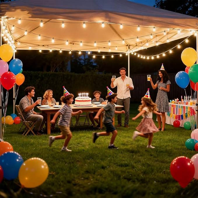 Outdoor String Lights with 20 Shatterproof Patio Deals S14 Vintage Edison Bulbs,2700K Dimmable Outdoor Lights,IP65 Waterproof LED String Lights for Outside, Patio Lights