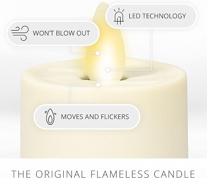 Luminara Flameless Candle Nightlight w/Dusk to Dawn Light Dark Auto Sensor, Red Wall Plug Indoor Night LED Light w/Real-Flame Effect Technology, Bathroom Bedroom Hallway, No Remote Needed