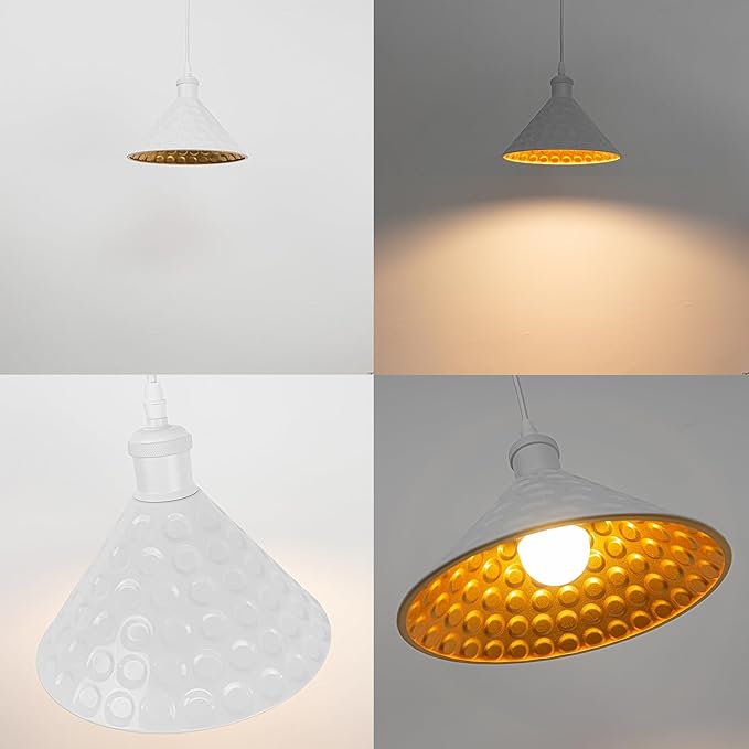 Kiven Instant Light Conversion Kit for 4/5/6inch Hole,White Farmhouse Lighting Recessed Can Light Conversion Kit to Pendant with E26 Screw-in Adapter for Kitchen Island Living TB2776