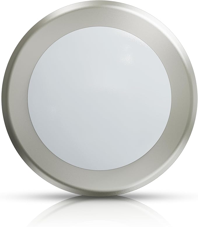 ECOELER 6 inch LED Disk Light, Dimmable Flush Mount Recessed Retrofit Ceiling Light, 16.5W 1000Lm, 3000K Warm White, LED Ceiling Fixture for Home Improved, Brushed Nickel Finish, ETL Listed