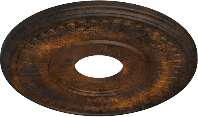 Ekena Millwork CM15BERUS 15 3/4"OD X 3 7/8"ID X 3/4"P Berkshire Ceiling Medallion Fits Canopies Up to 7", Rust