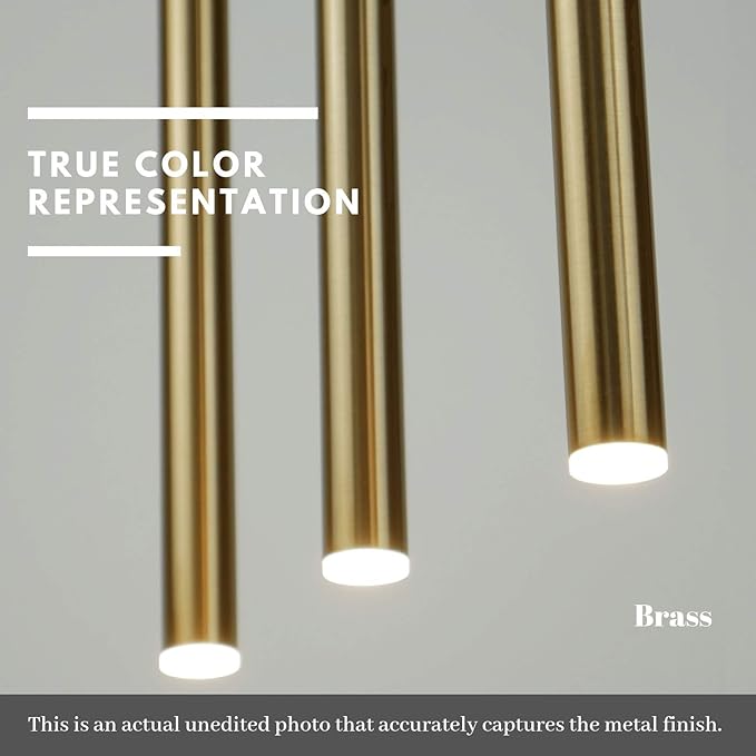 CANALIS 3 Mini Pendant Lighting Brass - LED Hanging Light Fixture for Kitchen Island, Bar, Foyer - Cluster Pendants - Dimmable, Adjustable Wire, Lamp Bulb Included