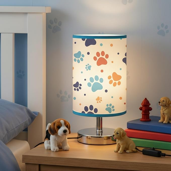 Glooglitter Dog Paw Table Lamps Gifts 3 Colors Dimmable Lights Dog Room Bedroom Decor 9.72 x 5.12 Inch Cute Night Light Paw Bedside Bedroom Lamps for Desk Decor Birthday Gifts