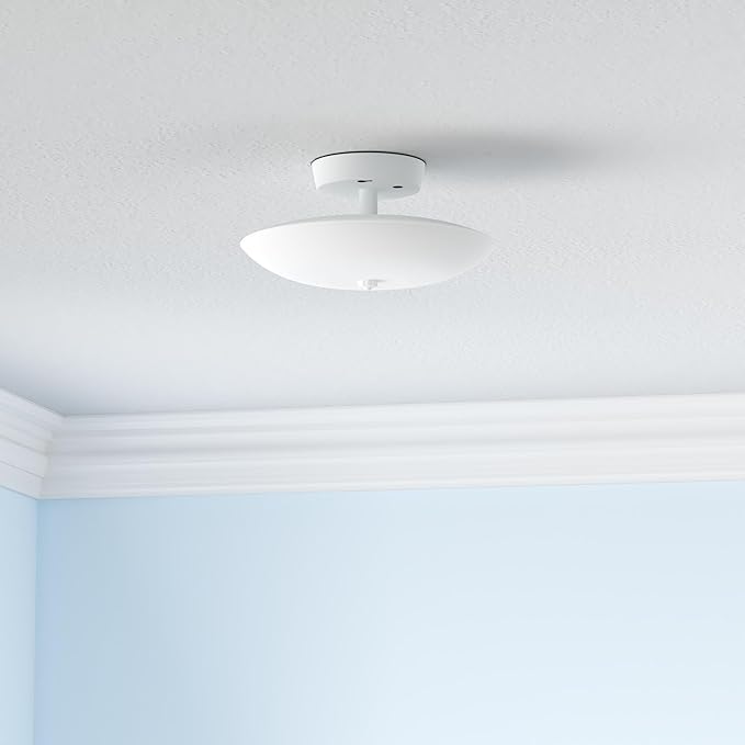 Nuvo SF77/823 Round Close to Ceiling Fixture, White -12 Inches