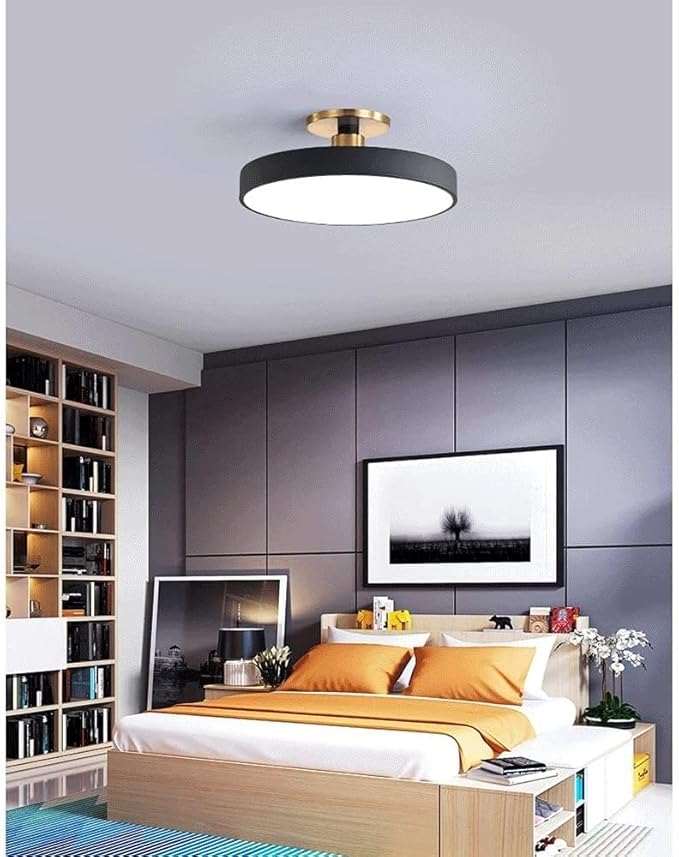 Flush Mount Ceiling Lamp LED Adjustable Tri-Color Light Ceiling Light Round Aisle Loft Restaurant Ceiling Light Fixture for Living Room Bedroom Dining Room Kitchen Study Room Corridor Chandelie