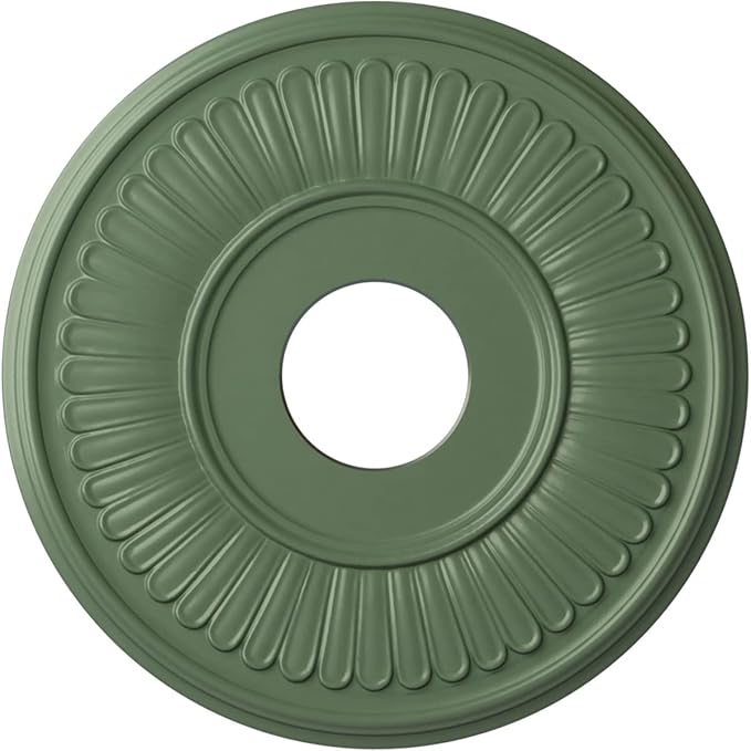 15 3/4"OD x 3 7/8"ID x 3/4"P Berkshire Ceiling Medallion (Fits Canopies up to 7"), Hand-Painted Athenian Green