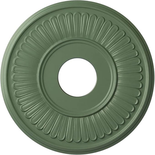 15 3/4"OD x 3 7/8"ID x 3/4"P Berkshire Ceiling Medallion (Fits Canopies up to 7"), Hand-Painted Athenian Green