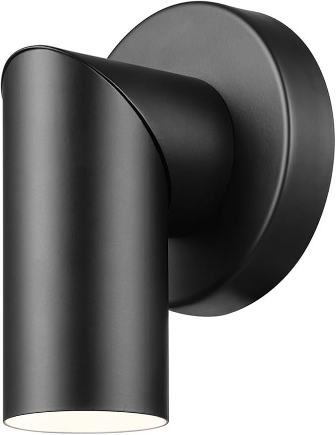 Globe Electric 64000113 4.5" Convertible Wall or Ceiling Mount LED Integrated Track Lighting Spotlight, Matte Black, Adjustable Pivoting Head, 9W, 500 Lumens, 3000 Kelvin, Dimmer Switch Compatible