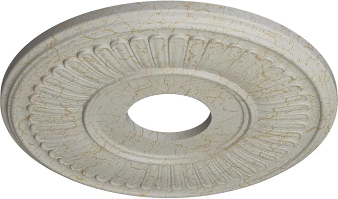 Ekena Millwork Berkshire Ceiling Medallion, Pot of Cream Crackle