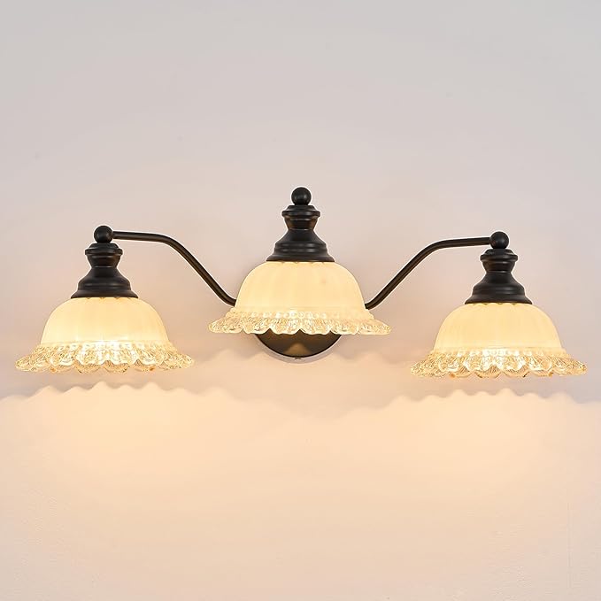 XIEDUN Black Bathroom Vanity Light 3 Light