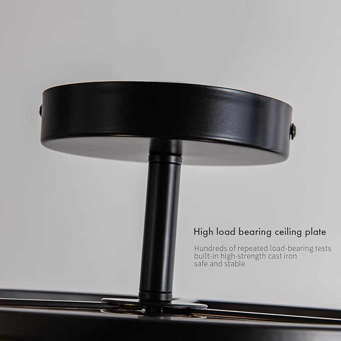 KSRYSZCQ Black Hallway Ceiling Light 3-Light Crystal Ceiling Light Modern Semi Flush Mount Light Fixture for Kitchen Bathroom Foyer