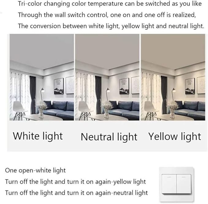 Close to Ceiling Lights 3-Color Dimmable Round Ceiling Light Solid Wood Base LED Ceiling Lamp Close to Ceiling Lighting Fixture for Cloakroom Porch Living Room Balcony Bedroom Bathroom Corridor (Colo