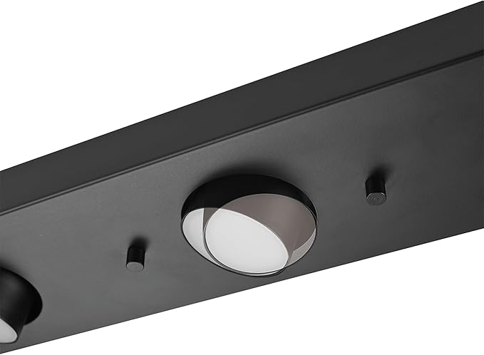 Globe Electric 3-Light Integrated LED Track Lighting, Matte Black, Adjustable Heads, Dimmable, 59941