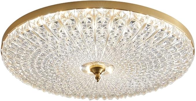KISAD Close to Ceiling Lights Nordic Acrylic Decoration Ceiling Lights Minimalist Round Ultra-Thin Ceiling Lamp All Copper LED Dimmable Ceiling Light for Bedroom Porch Living Room(Gold,40cm/15.7inch)