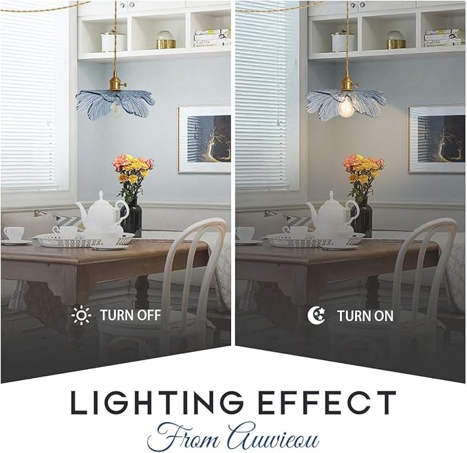Plug in Pendant Light 2 Pack, Hanging Light with Plug in Cord On/Off Switch Modern Pendant Light fixtures with Blue Glass Shade Plug in Hanging lamp for Kitchen Dining Room Bedroom