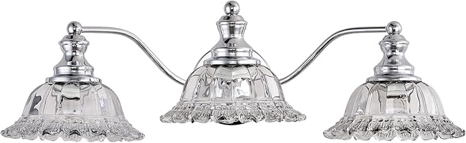 XIEDUN Chrome Vanity Light 3 Light Bathroom Lights Vanity Lights for Bathroom Bathroom Light Fixtures