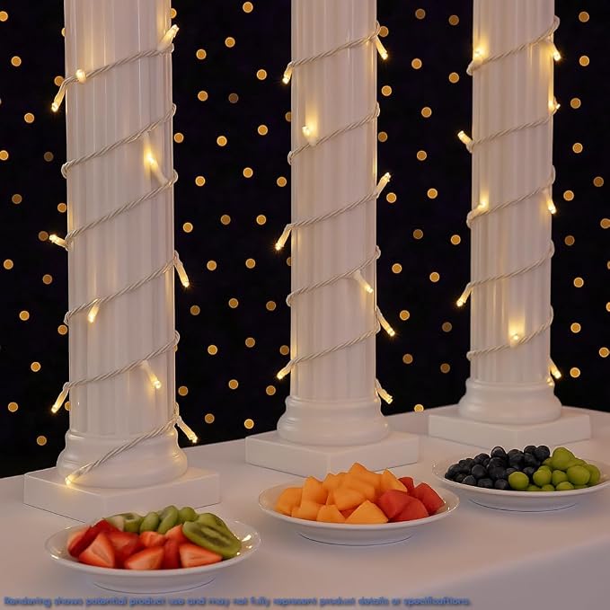 Novelty Lights 35 Light LED Christmas Mini Light Set, Outdoor Curtain Wreath Craft Bottle String Lights, Warm White, Non-Connectable, White Wire, 13.5 Feet…