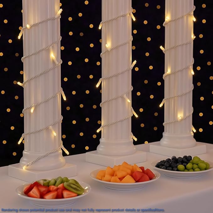 Novelty Lights 11.5 Feet 35 LED String Light, Warm White on White Wire, 4" Spacing Short Fairy Lights, Connectable End-to-End, UL Listed for Indoor/Outdoor