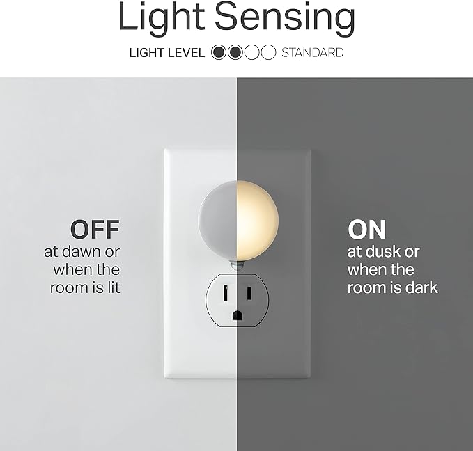 Lights by Night, LED Night Lights Plug Into Wall, 6-Pack, Dusk to Dawn Auto On/Off Sensor, Soft White, Plug In Nightlight Perfect for Adults, Kids, Bedroom, Bathroom, Hallway, Kitchen