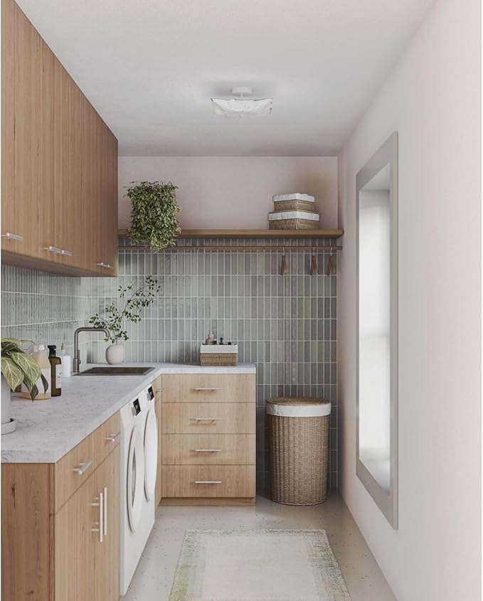 Progress Lighting P4962-30 Square Glass Close-to-Ceiling, 12-Inch Diameter x 5-1/2-Inch Height, Etched White