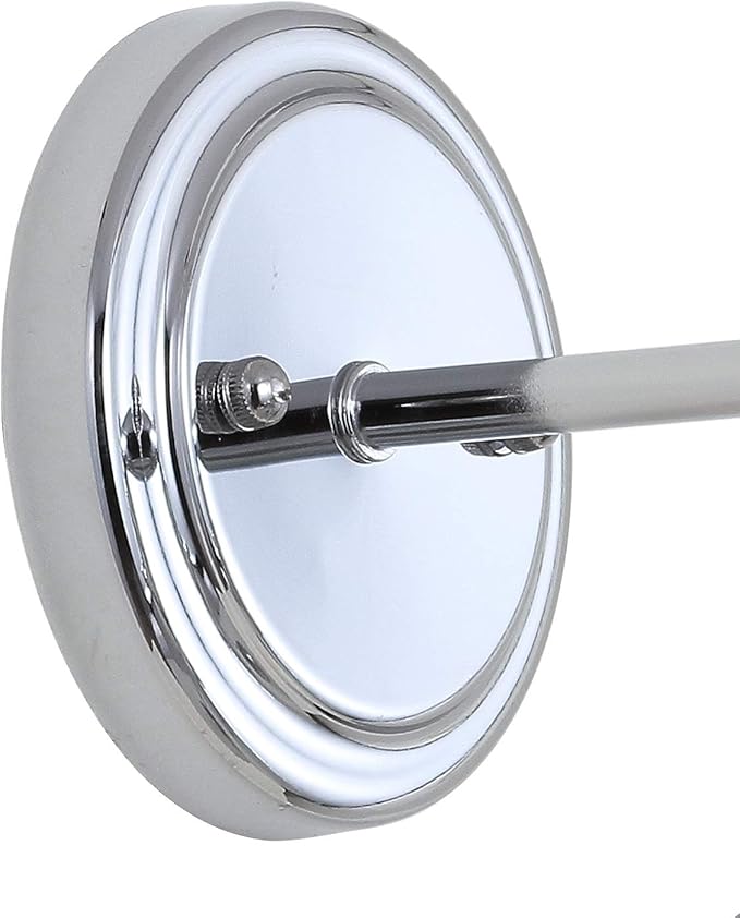 JONATHAN Y 7.8" Chrome 1-Light Industrial Farmhouse Metal Vanity Light Wall Sconce, Metal Shade for Bathroom Mirror, Kitchen, Entryway, LED Bulb Included JYL7423A