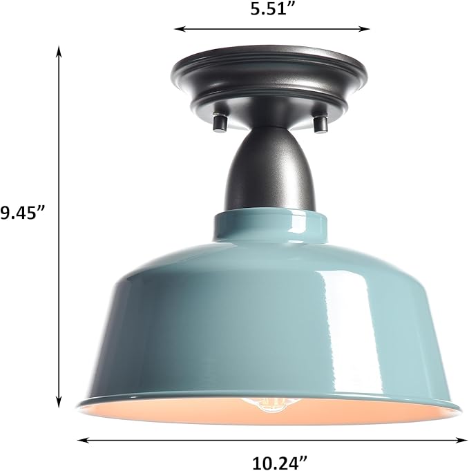 Blue Ceiling Light Fixture Macarons Indoor Ceiling Lights for Hallway Laundry Basement 10 in Barn Style Kitchen Light Fixtures Outdoor Ceiling Lights for Porch…